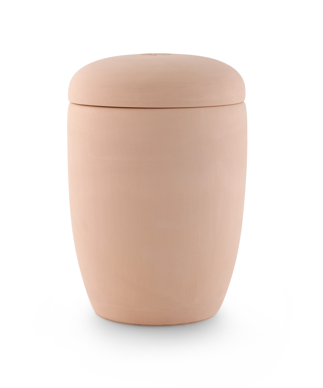 Völsing natural urn made of raw clay ceramic