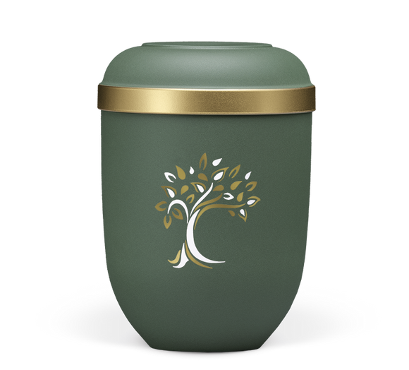 Heiso Classic Goldrand Baum ArtDecor Bio Urne