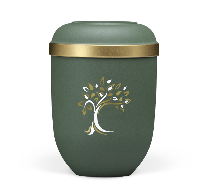 Kaufen olivegrun-velours Heiso Classic Goldrand Baum ArtDecor Bio Urne