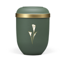 Heiso Classic Gold rim Calla organic urn-4
