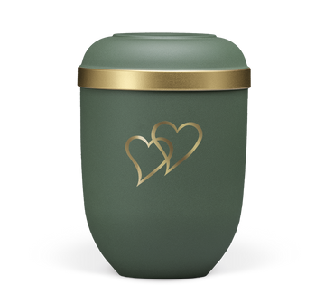 Heiso Classic Goldrand Herzen Bio Urne