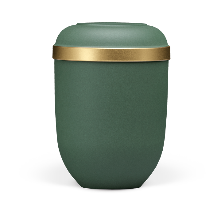 Heiso Classic gold rim organic urn - 0
