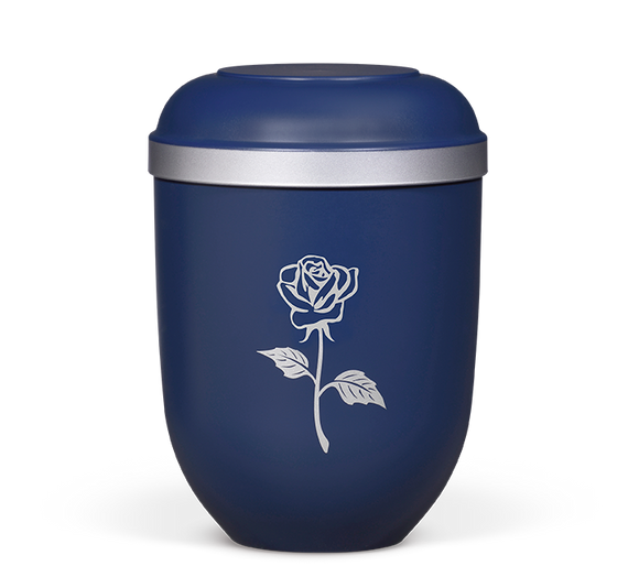 Urna bio Heiso Classic con borde plateado