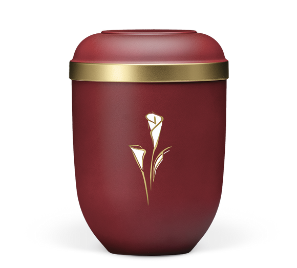 Heiso Classic Gold rim Calla organic urn