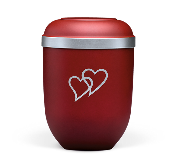 Urna bio Heiso Classic con borde plateado