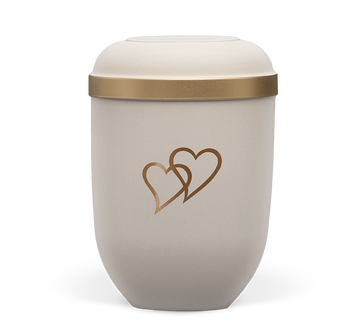 Heiso Classic Goldrand Herzen Bio Urne - 0