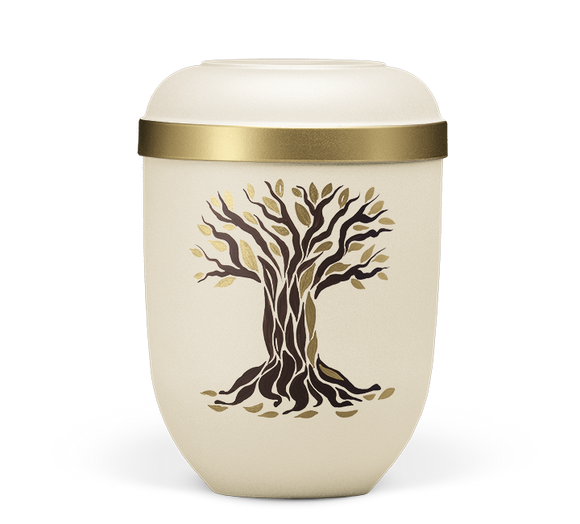 Heiso Classic Goldrand Baum ArtDecor Bio Urne