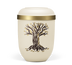 Hell-Beige-Velours herbstlicher Baum (handbemalt)