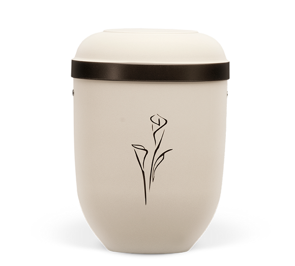 Heiso Classic Beige Braun abgesetzt Bio Urne