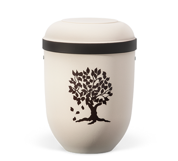 Heiso Classic Beige Braun abgesetzt Bio Urne - 0
