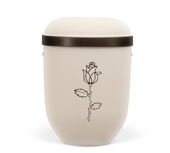 Heiso Classic Beige Braun abgesetzt Bio Urne