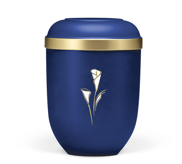 Heiso Classic Gold rim Calla organic urn