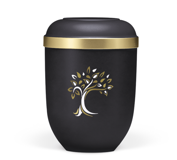 Heiso Classic Goldrand Baum ArtDecor Bio Urne