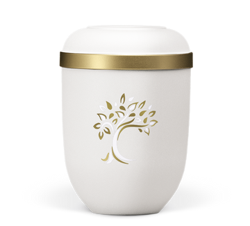Heiso Classic gold rim tree ArtDecor organic urn - 0