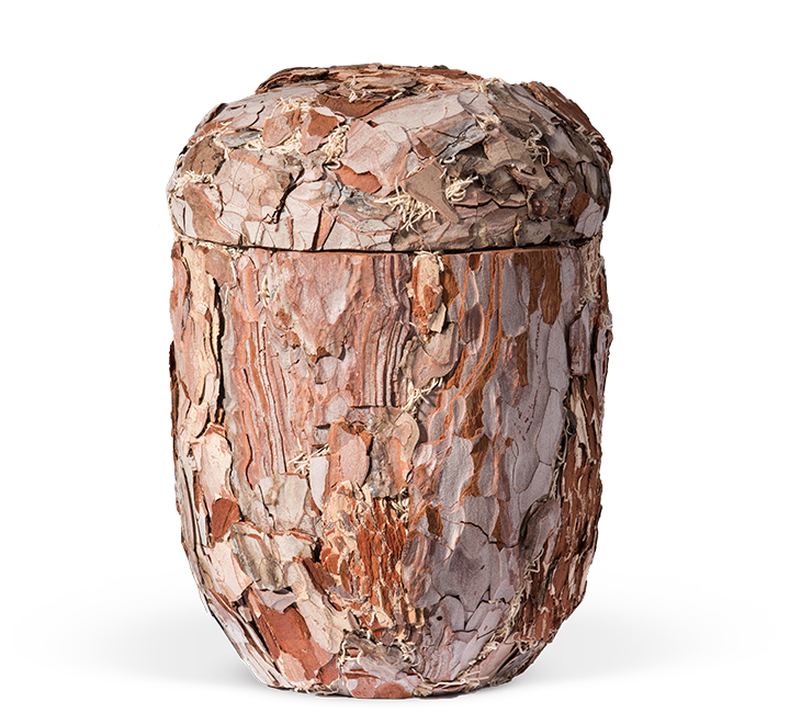 Heiso Classic tree bark organic urn