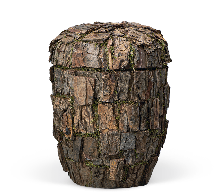 Heiso Classic tree bark organic urn