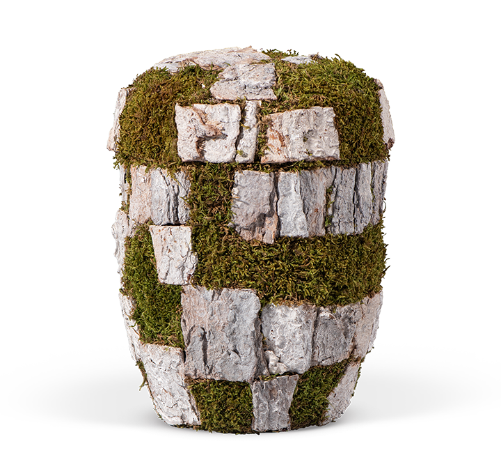 Heiso Classic tree bark organic urn - 0