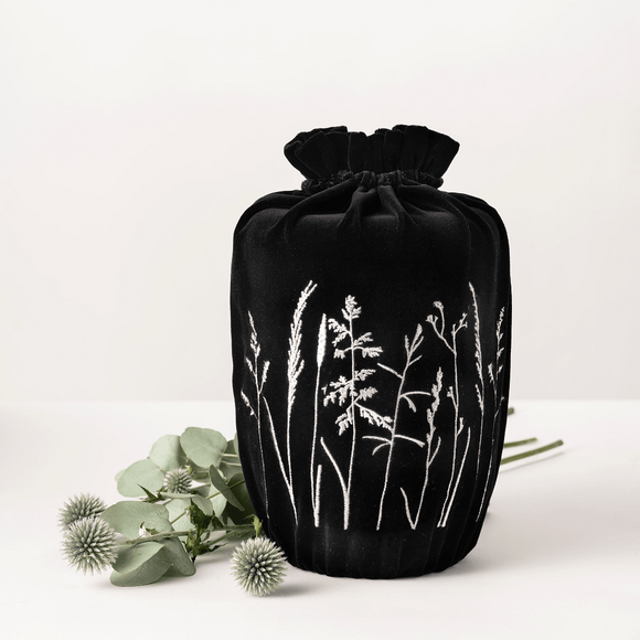 Last Velvet Textile Urne Samt Gräser