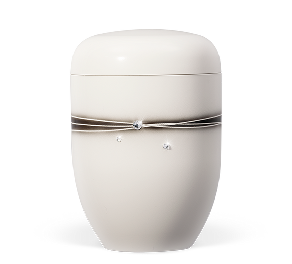 Heiso Elegance Blume Airbrush mit Kristallen Bio Urne