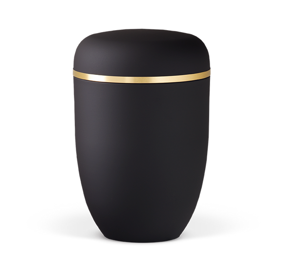 Urna biologica Heiso Elegance con fascia in oro spazzolato