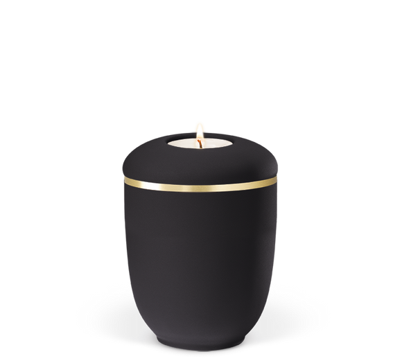 Urna funeraria Heiso banda de oro cerámica