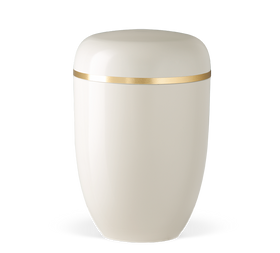 Urna biologica Heiso Elegance con fascia in oro spazzolato - 0