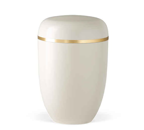 Urna biologica Heiso Elegance con fascia in oro spazzolato