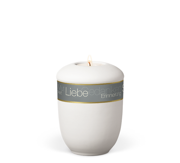 Heiso Gedenkurne Trauertext Keramik