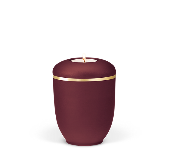 Urna funeraria Heiso banda de oro cerámica