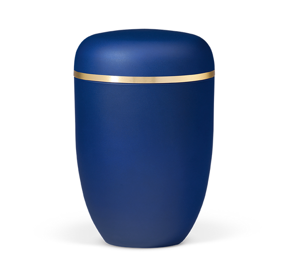 Urna biologica Heiso Elegance con fascia in oro spazzolato