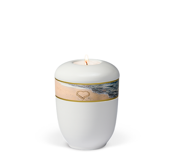 Heiso Gedenkurne Dekorband Motiv Keramik