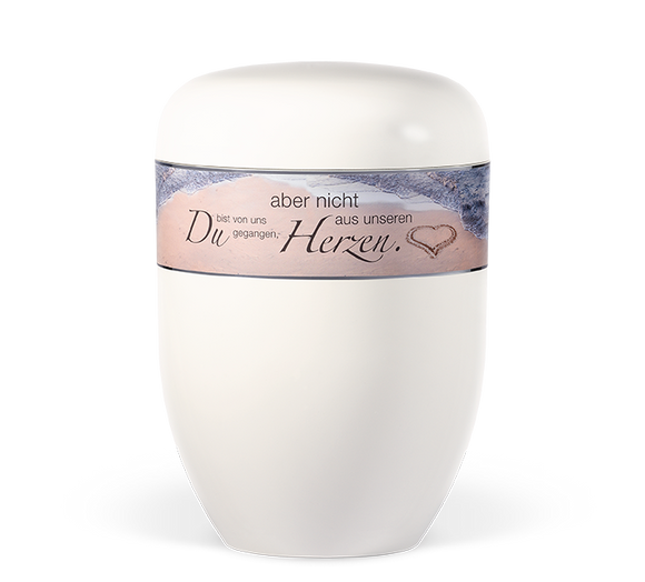 Heiso Elegance decorative ribbon motif and mourning text organic urn