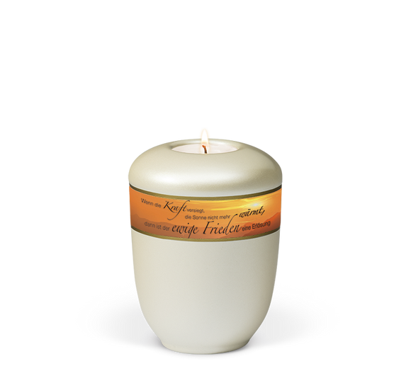 Heiso Gedenkurne Trauertext Keramik