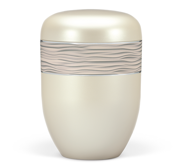 Heiso Elegance Cremeweiß Perlmutt Bio Urne