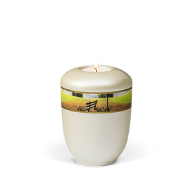 Heiso Gedenkurne Dekorband Motiv Keramik