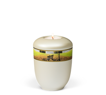 Urna funeraria Heiso banda decorativa motivo cerámica