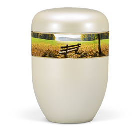 Heiso Elegance Cremeweiß Perlmutt Bio Urne - 0