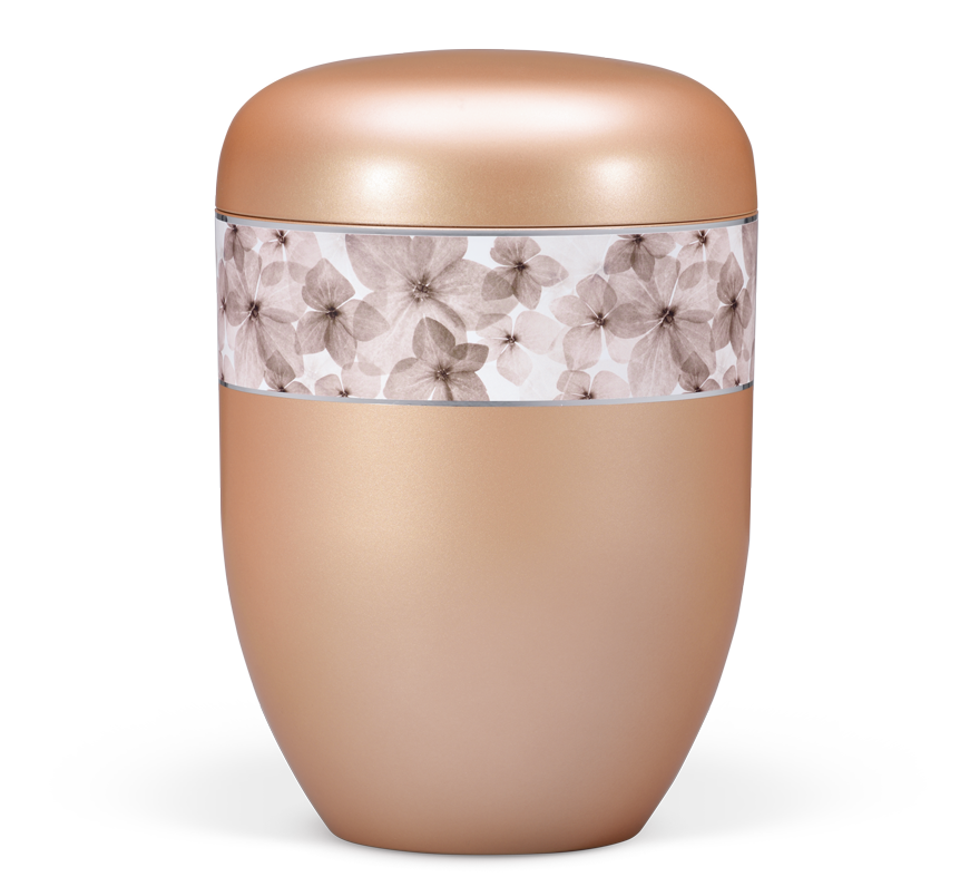 Heiso Elegance silver apricot organic urn