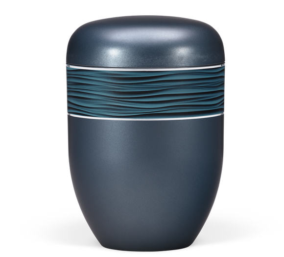 Heiso Elegance Blau Perlmutt Bio Urne