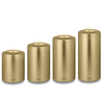 Qult Classic Teelichthalter in Kerzenform Metallic