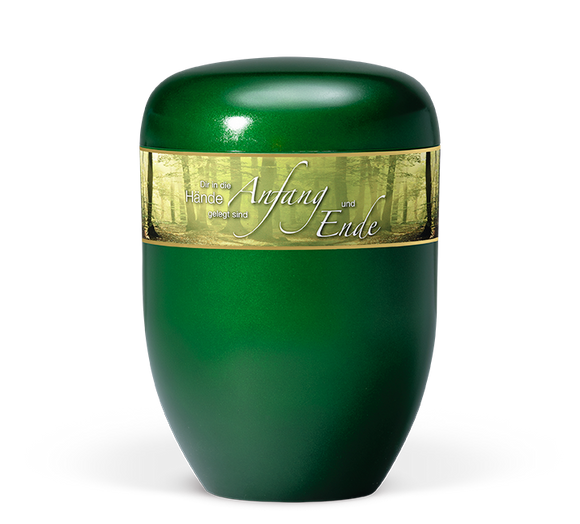 Heiso Elegance decorative ribbon motif and mourning text organic urn