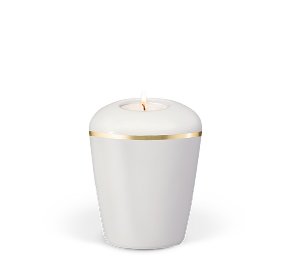 Urna funeraria Heiso banda de oro cerámica