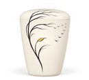 Heiso Exclusive cream white hand-painted organic urn-2