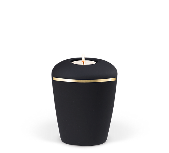 Urna funeraria Heiso banda de oro cerámica