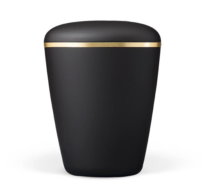 Heiso Exclusive brushed gold band organic urn - 0