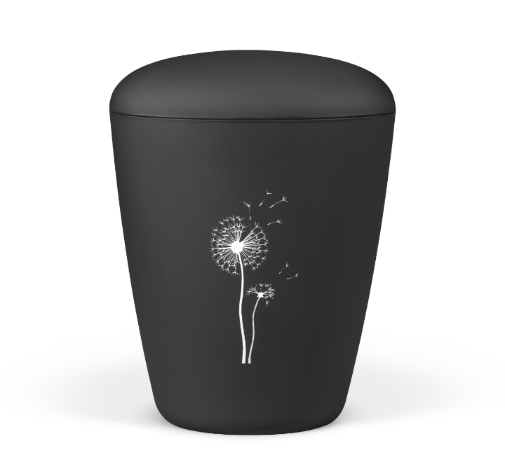 Heiso Exclusive dandelion laser engraving organic urn