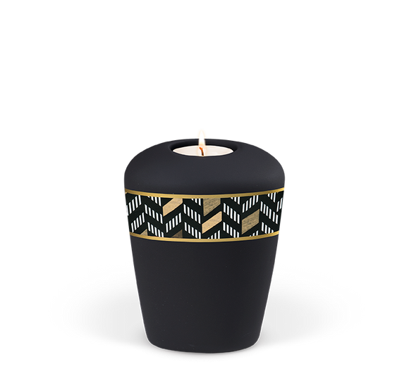 Heiso Gedenkurne Dekorband Keramik