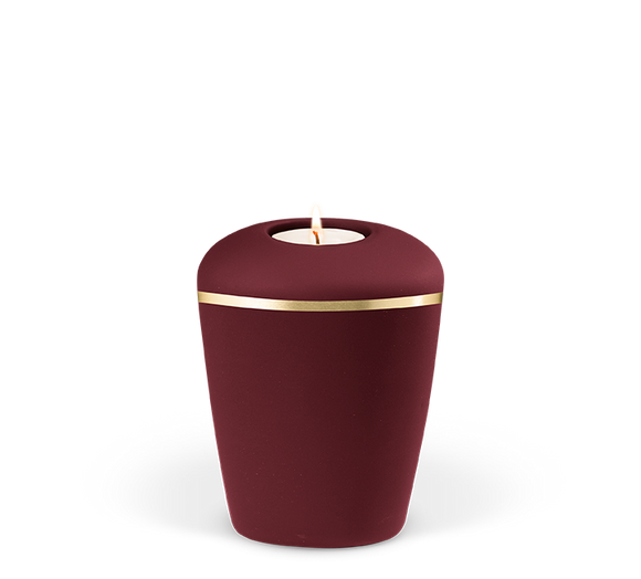 Urna funeraria Heiso banda de oro cerámica