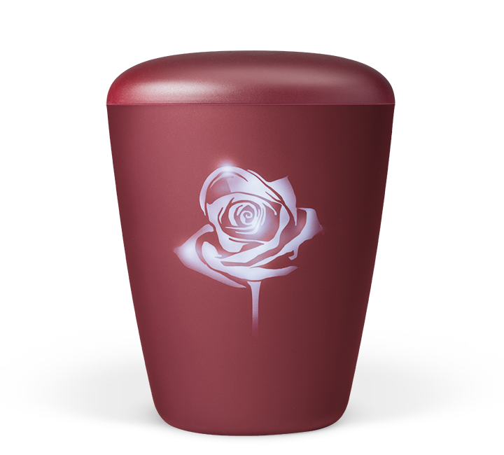 Kaufen weinrot-rose Heiso Exklusiv Airbrush Bio Urne