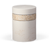 Terrajura Struktur-Beige Relief Weiß-Messing